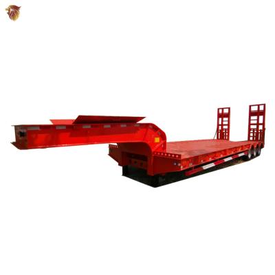 China Heavy Duty Truck Lowbed Low Bed Trailer Truck Semi Trailer for sale