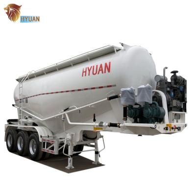 China Shandong 3 Axle Bulk Cement Tanker Semi Truck Trailer 50T Cement Tank Trailer for sale