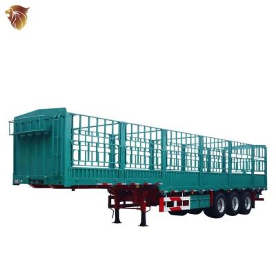 China Truck Trailer 3 Axle 4 Axle Fence Cargo Trailer Sale Side Wall Sidewall Truck Semi Trailer for sale