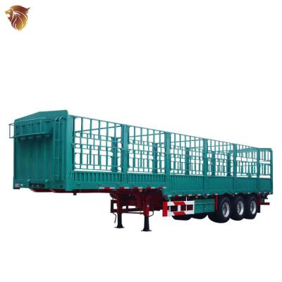 China Barrier Truck Trailer Used 3 Axle Cargo Trailer Cargo Trailer Semi Trailer for sale