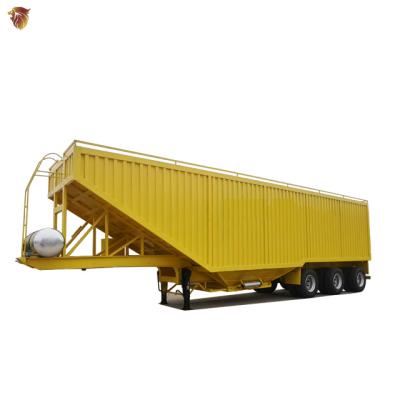 China Bulk Truck Trailer 3 Axle Wheat Rice Cereal Grain Hauling Semi Trailer Sale for sale