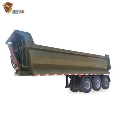 China Truck Trailer China U Shape 3 Axles 4 Axles 60 Cubic Rear Dump Tipper Truck Semi Trailer for sale