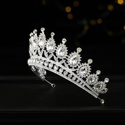 China European And American Style Crystal Crowns And Tiaras Headband For Girl Wedding Prom Or Bridal Women Birthday Party for sale