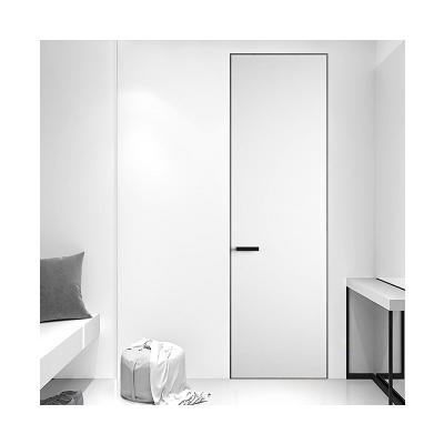 China Bulletproof Wooden Hidden Flush Frameless Door Invisible Wall Doors Designs Modern Interior Bedroom Door for sale