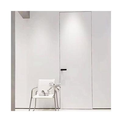 China MOKK Bulletproof Modern Style Interio Invisible Door Curtain Solid Wood Frameless Invisible Door for sale