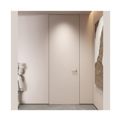 China Bulletproof MOKK Customized Design Invisible Door Aluminum Trimless Wood Door for sale