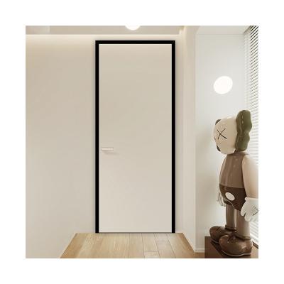 China Bulletproof MOKK New Design Modern Aluminum Profile For Single Swing Interior Wood Flush Door for sale