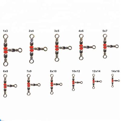 China Aplet Fishing High Quality Fishing Three Way Triple Barrel Swivels for sale