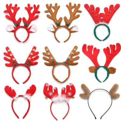 China Christamas Decoration Christmas Decorations With Deer Antler Party Items Christmas Headband for sale