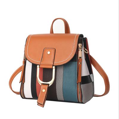 China 2020 Geometric Multi-use Mini Handbag Shoulderbag Backpack PU Women Waterproof Leather Backpacks for sale