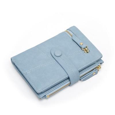 China 2020 Solid Color PU Women Anti-theft Multifunctional Simple Wallets for sale