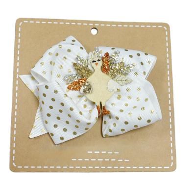 China Sweet Cute Halloween Polka Dot Pumpkin Butterfly Bow Knot Hair Clips Kids Girls Hairpins Cheap Hair Clips for sale