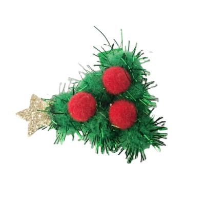 China 2021 New Designer Sweet Christmas Tree Decoration Hair Clip Girls Hair Accessories Clip Hairpin for sale