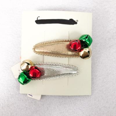 China Sweet Small Bell Designer Metal Christmas Hair Clips Girls Hair Accessories 2021 for sale