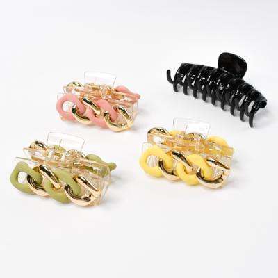 China High Quality Korean Polyester Hair Claw Large Hair Clips For Thick Hair Claw Girls New Collection for sale