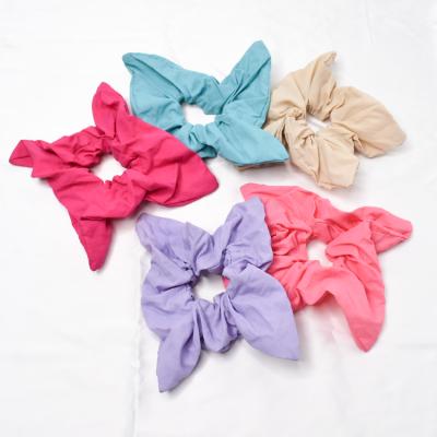 China Wholesale Custom Hair Scrunchies Holder Silk Cotton Polyester Kids Hair Ties Scrunchy Hair Ties for sale