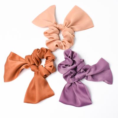 China Korean Hair Scrunchie 100% Chiffon Satin Hair Scrunchies Ponytail Holder Silk Hair Accessories for sale