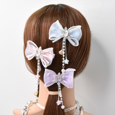 China High Quality New Design Acetic Acid Gauze Butterfly Hair Grab Clamp Hair Clip For Woman Girls for sale