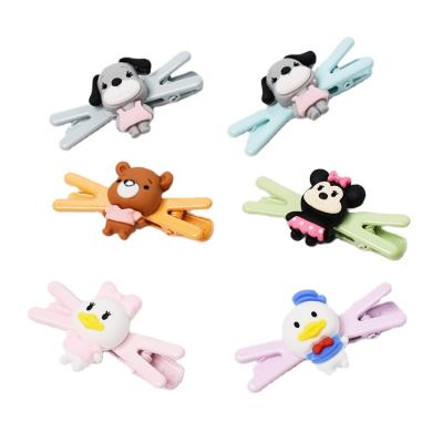 China Fashion Cute Resin Animals Kids Hair Clip For Babies Hair Clip Hair Clips Cutting Hair Accessories for sale