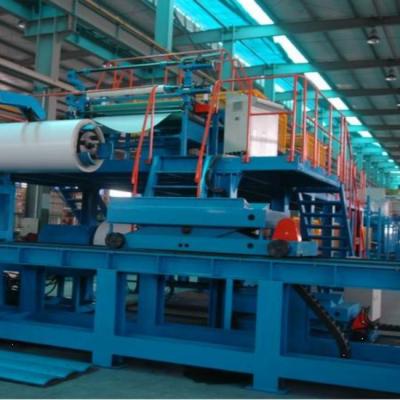 China 5.5KW PLC Control PU Sandwich Panel Production Line With Automatic Manual Spray Gun for sale