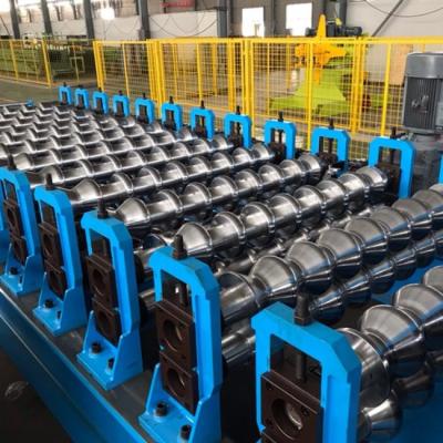 China Colored Glazed Steel Metal Sheet Roll Forming Machine Hydraulic PLC Controlled High Speed for sale