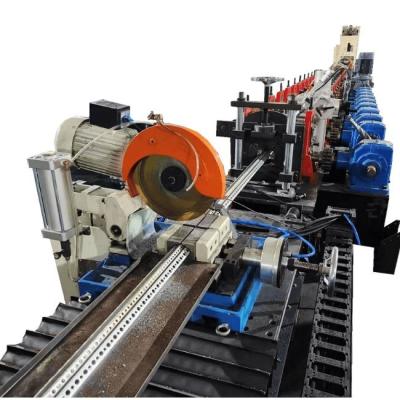 China Gearbox Driven Steel Storage Rack Roll Forming Machine With Advanced Punching Capability for sale