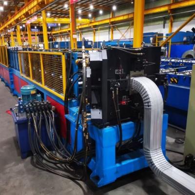 China Gutter Downspout Pipe Gutter Elbow Roll Forming Machine With Fine Steel Rollers for sale