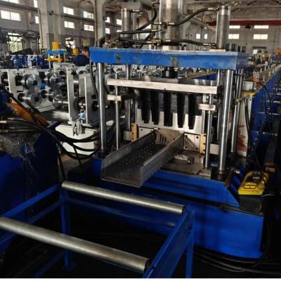 China Galvanized Coil Cable Tray Roll Forming Line Machine with PLC Control System for sale