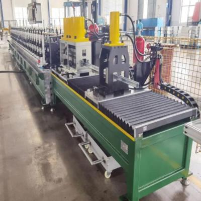 China Speed Steel Frame Purlin Machine PLC Controlled Flying Punch Hole Galvanized Steel Production for sale