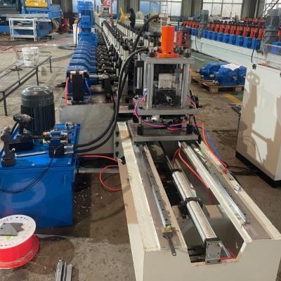 China Galvanized Steel Stud And Track Roll Forming Machine With Servo Following Cut for sale