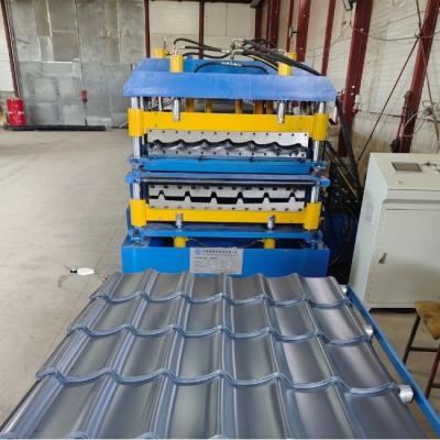 China 350H Steel Double Layer Roofing Sheet Roll Forming Machine 380V 50Hz 3 Phase for sale