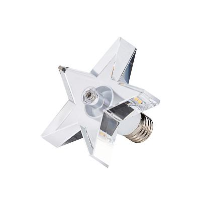 China Home 2022 China hot sale Fashion LED pentagram crystal  E 27 bulb Downlight spotlight corridor light without main light bulb K9 glass for sale