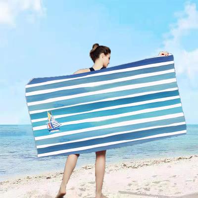 China QUICK DRY Custom Waffle Towels Eco Conscious Beach Towel Microfiber Pool Recycled Rpet for sale