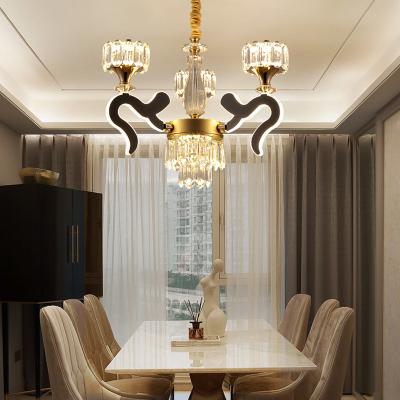 China European Slightly Luxurious Modern Hotel LED Chandelier Hanging Modern Crystal Light Wholesale Hotel LED Chandelier Light for sale