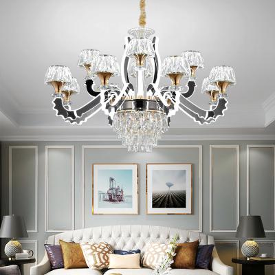 China Hotel Pendant Wholesale Crystal Led Chandelier Lamp LED Crystal Chandelier For Villa Starred Modern New Design Chandeliers for sale