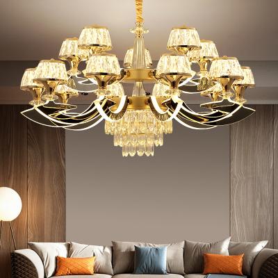 China Wholesale Modern Pendant Crystal Chandelier Hotel China Crystal Chandeliers House Palace Lamp LED Crystal Chandelier For Villa Starred for sale