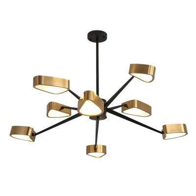 China Iron Style Black Nordic Home Chandelier Light Fixture Wholesale Modern Simple Led Pendant Light Chandelier for sale