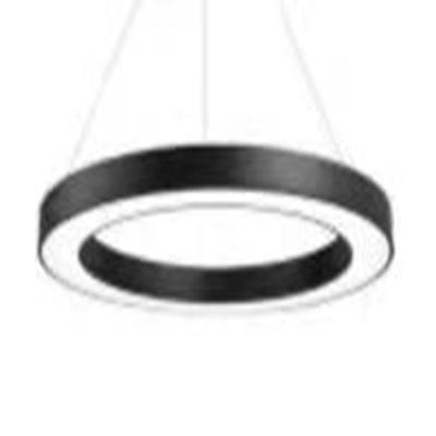 China Modern Modern Indoor Black Restaurant Round Iron Simplicity Light Acrylic Chandelier for sale