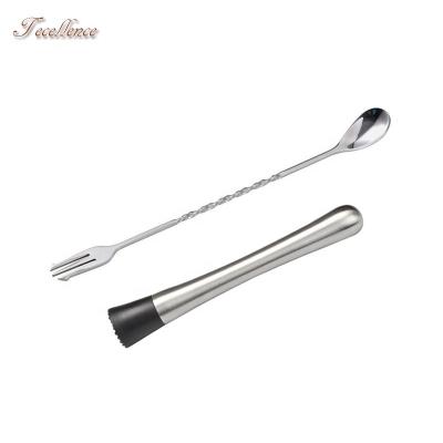 China Hot Selling Products Stocked Barware Set Metal Cocktail Steel Messy Person and Stainless Steel Mixing Spoon with Best Quality for sale