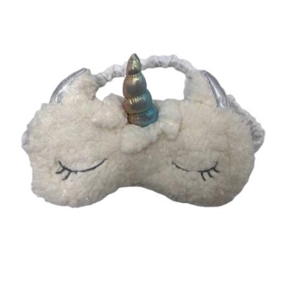 China Keep Healthy Classic Plush 3d Fleece Soft Hand Feel Unicorn Embroidery Sleeping Eyemask Shiny for sale