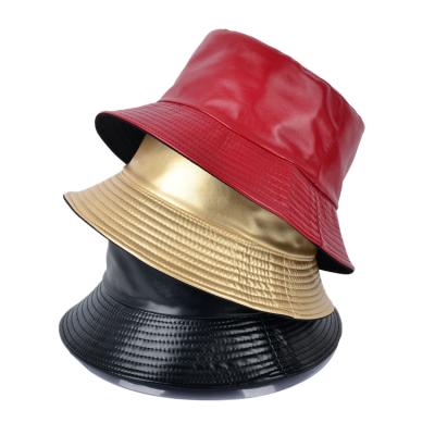 China PU/COTTON Top Sale Guaranteed Quality Pu/cotton One Size Bucket Hat Custom 56-58cm Bucket Hat Wholesale Bucket Hats for sale