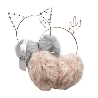 China Good Quality One Size Newest Design Faux Fur Earmuff Winter Earmuffs Kids Earmuffs 10X29cm for sale