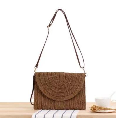 China Popular Handmade Elegant Women Handbags Simple Fashion Cotton Rope Light Weight Shoulder Macrame Straw Bag for sale