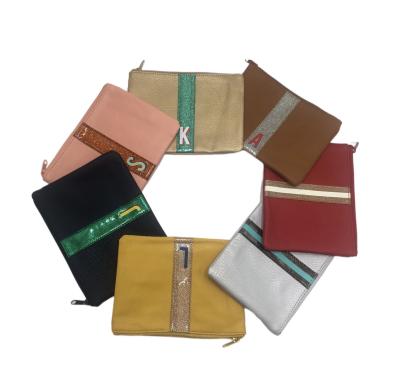 China Cotton Letter Printing Fashion Women PVC Hand Stocking Hand Clutch Bag For Women for sale