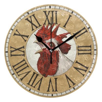 China New Arrival Fashion Customs CREATIVE Logo Printing Round Clock Wall Decorate Clock Home Decor Cheap Price for sale