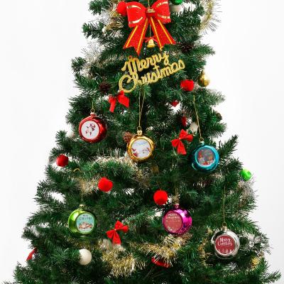 China Eco-Friendly Recycle 6 Pcs Christmas Ornaments Colorful Custom Design Decorative Hanging Christmas Tree Balls for sale