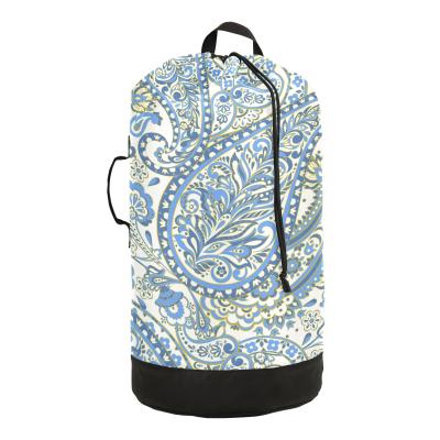 China Good Quality Modern Custom Print Durable Large Capacity Shoulder Storage Laundry Bags With Drawstring for sale