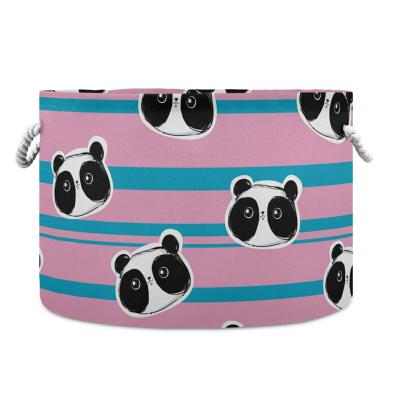 China Wholesale Custom Cute Print Oxford Laundry Hamper Durable Dirty Clothes Bag Viable for sale