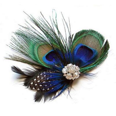 China 2022 hot sale fashion prom peacock flowers charm hair accessories hairpin headdress for sale