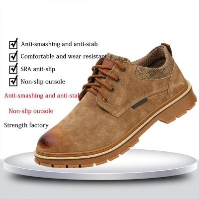 China Fashion Anti-Static Smash Proof Puncture-Resistant Wear-Resistant Lightweight Soft Steel Toe Work Protective Safety Shoes for sale